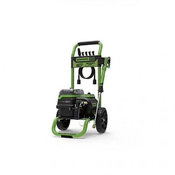 Greenworks 60V 3000 PSI 2.0 GPM Cold Water Cordless Electric Pressure Washer (2) 5.0 Ah Battery and Charger