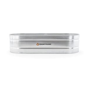 CountyLine 300 gal. Oval Galvanized Stock Tank, 3 ft. x 8 ft. x 2 ft., WT328CL