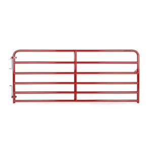 CountyLine 10 ft. x 52 in. 6-Bar Heavy-Duty Tube Gate, 2 in. Tube, Red