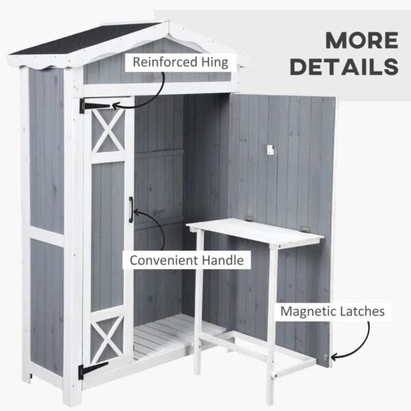 4.3 Ft. W x 1.6 Ft Solid Wood Traditionnal Tool Shed - Image 5