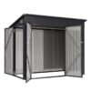 4' X 8' Shed Outdoor Storage Shed With Triple Lockable Door