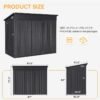 4' X 8' Shed Outdoor Storage Shed With Triple Lockable Door - Image 3