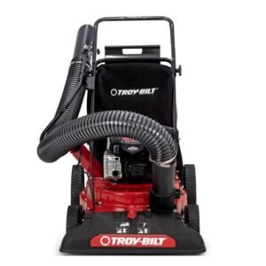 Troy-Bilt 24 in. Leaf Vacuum Head 1.5 in. Chipping Capacity Gas Powered Chipper Shredder Vacuum with High Rear Wheels