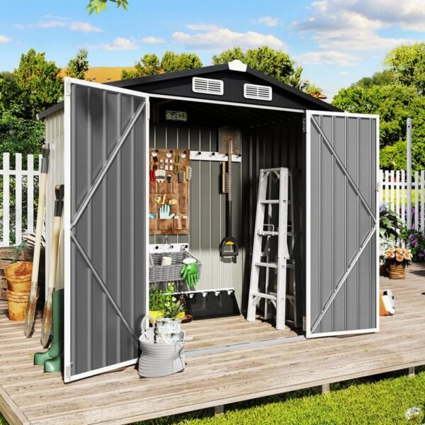 6 ft. W x 4 ft. D Metal Storage Shed - Image 5