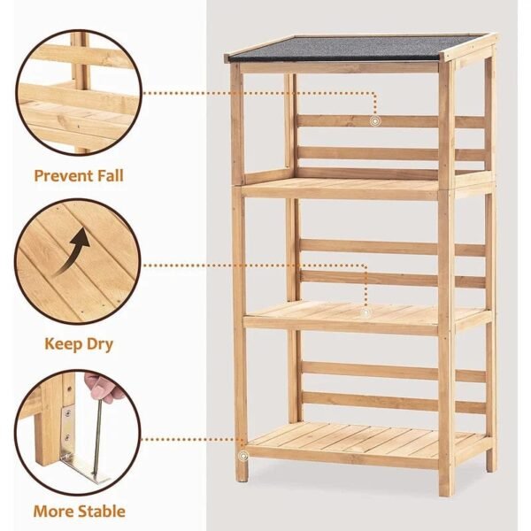 7 ft. W x 1 ft. 5 in. D Wooden Tool Storage Shed - Image 4