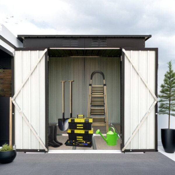 7 ft. W x 4 ft. D Metal Lean-to Storage Shed - Image 3