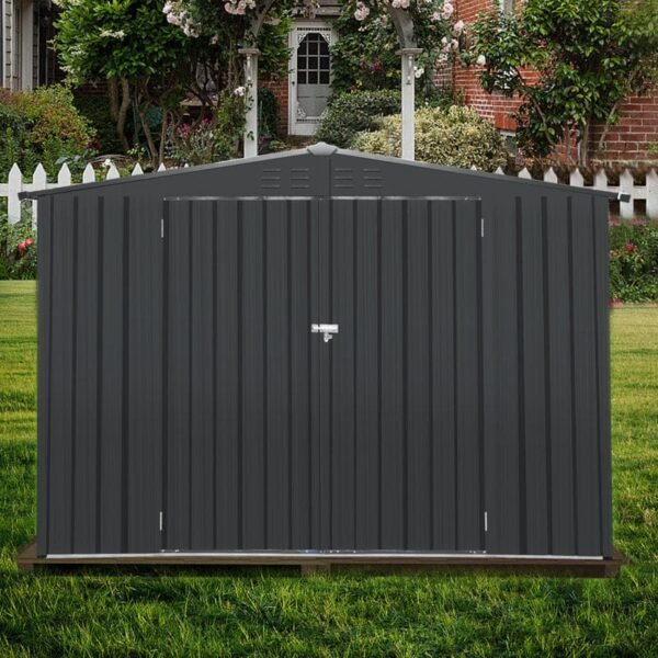 8.06 ft. W x 8.06 ft. D Metal Horizontal Storage Shed