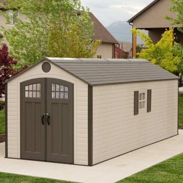 D Plastic Storage Shed 8 ft. W x 20 ft - Image 2