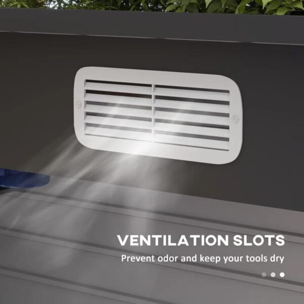 8 ft. W x 4 ft. D Galvanized Steel Horizontal Storage Shed - Image 5