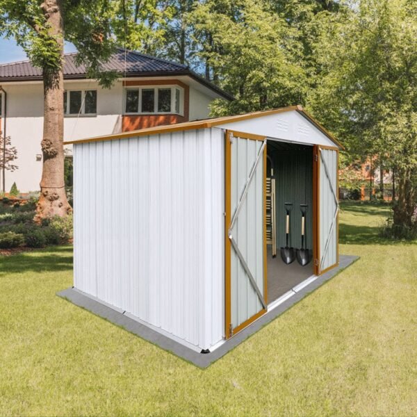 8 ft. W x 6 ft. D Stainless Steel Horizontal Storage Shed - Image 4