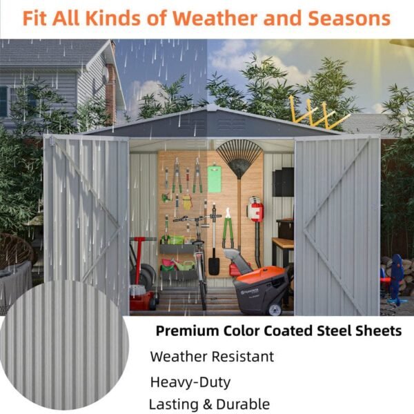 8 x 6 ft Outdoor Storage Shed - Image 5
