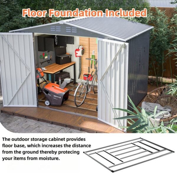 8 x 6 ft Outdoor Storage Shed - Image 4