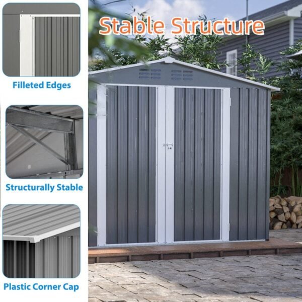 8 x 6 ft Outdoor Storage Shed - Image 3