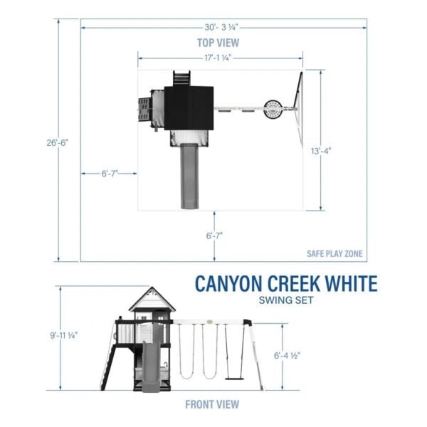 Backyard Discovery White Canyon Creek Swing Set - Image 3