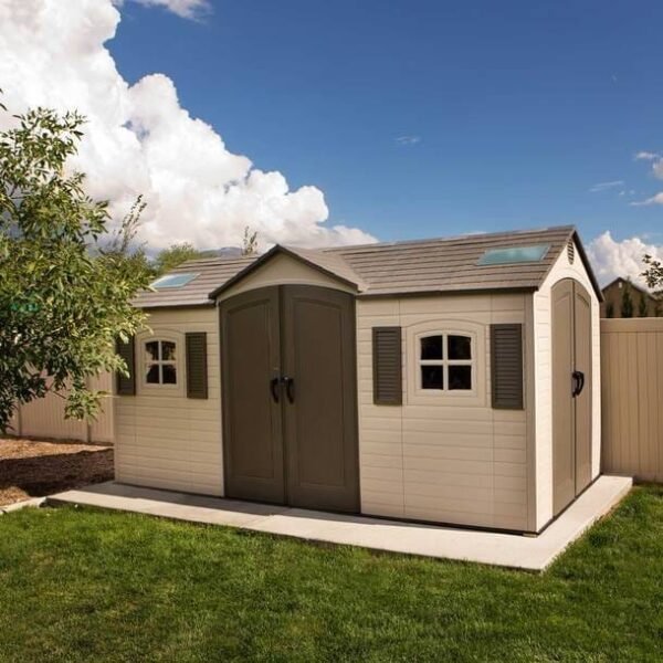 D Plastic Storage Shed 8 ft. W x 20 ft - Image 4