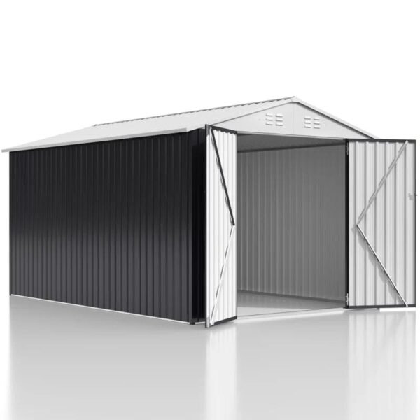 Lockable Doors 8 ft. W x 12 ft. D Metal Tool Shed - Image 3